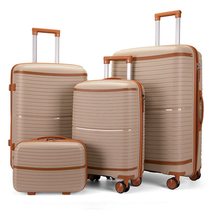 24-Inch Large-Capacity PP Trolley Suitcase – Scratch-Resistant, Explosion-Proof Zipper, and Spinner Wheels